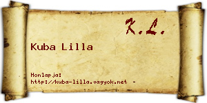Kuba Lilla névjegykártya